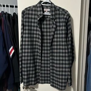 Button up shirt black and grey Jack and Jones size L